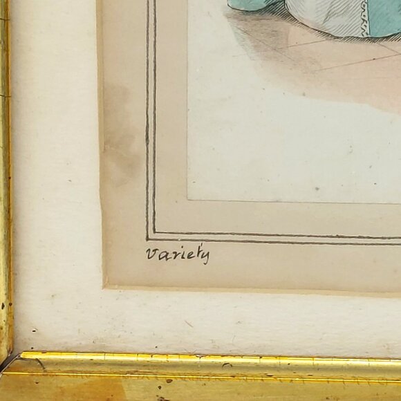 Antique Framed 1857 Variety Ladies Companion Fashion Print By Mariton - Picture 7 of 8